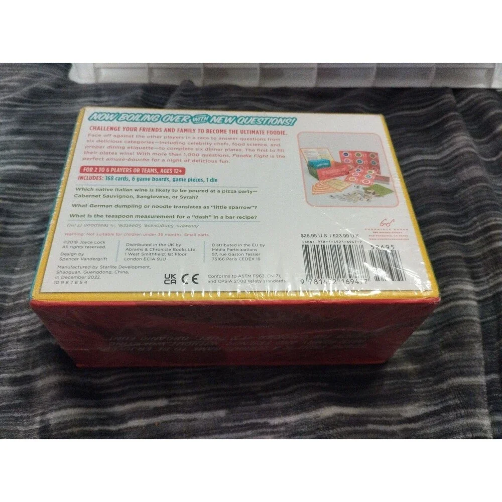 Foodie Fight Trivia Game for Serious Food Lovers - New & Sealed